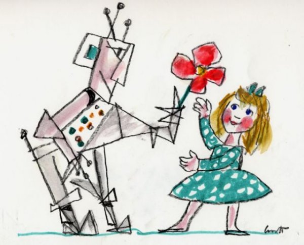 Robot e bambina